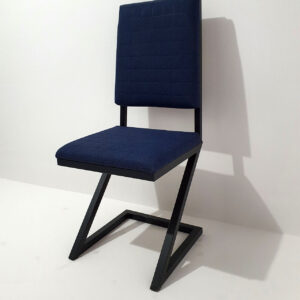 Krzesło tapicerowane industrialne loftowe z oparciem